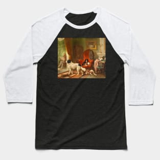 Interior With Dogs by Wouterus Verschuur Baseball T-Shirt